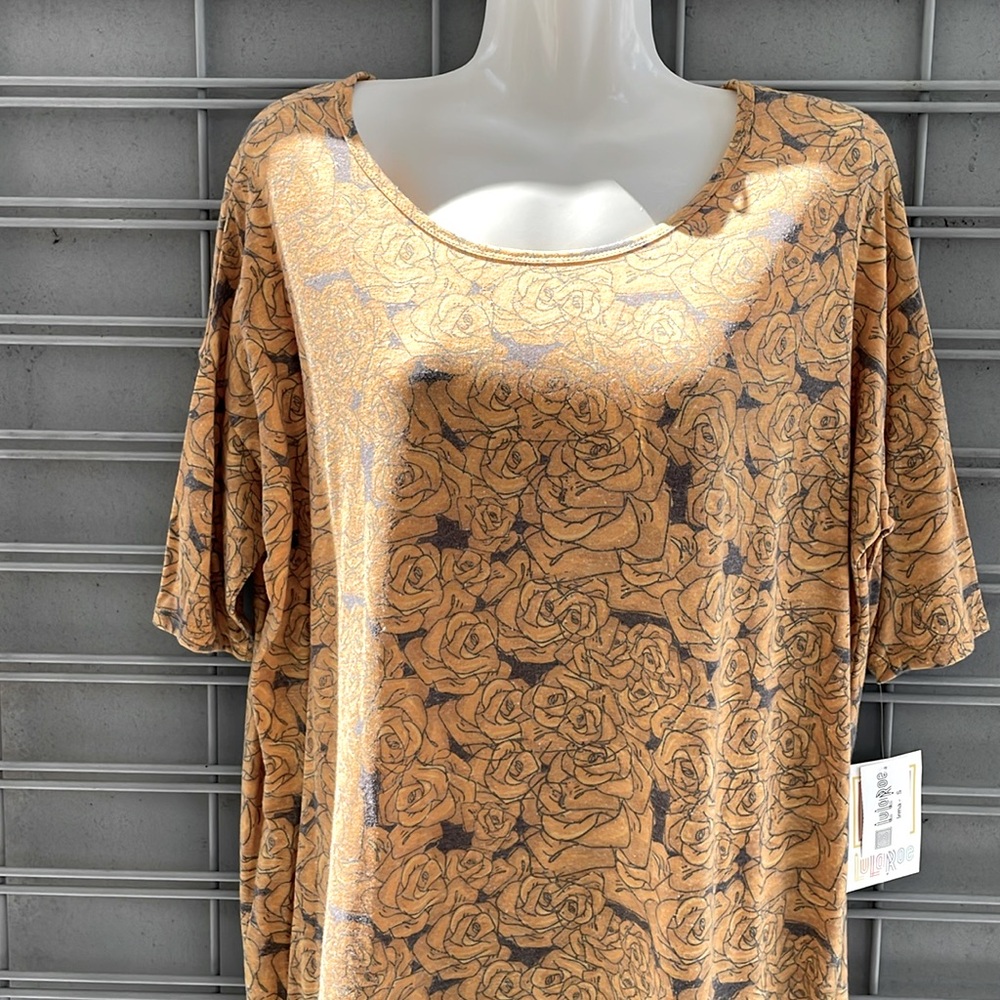 LulaRoe Muted Floral Irma Tunic Top-0919-2